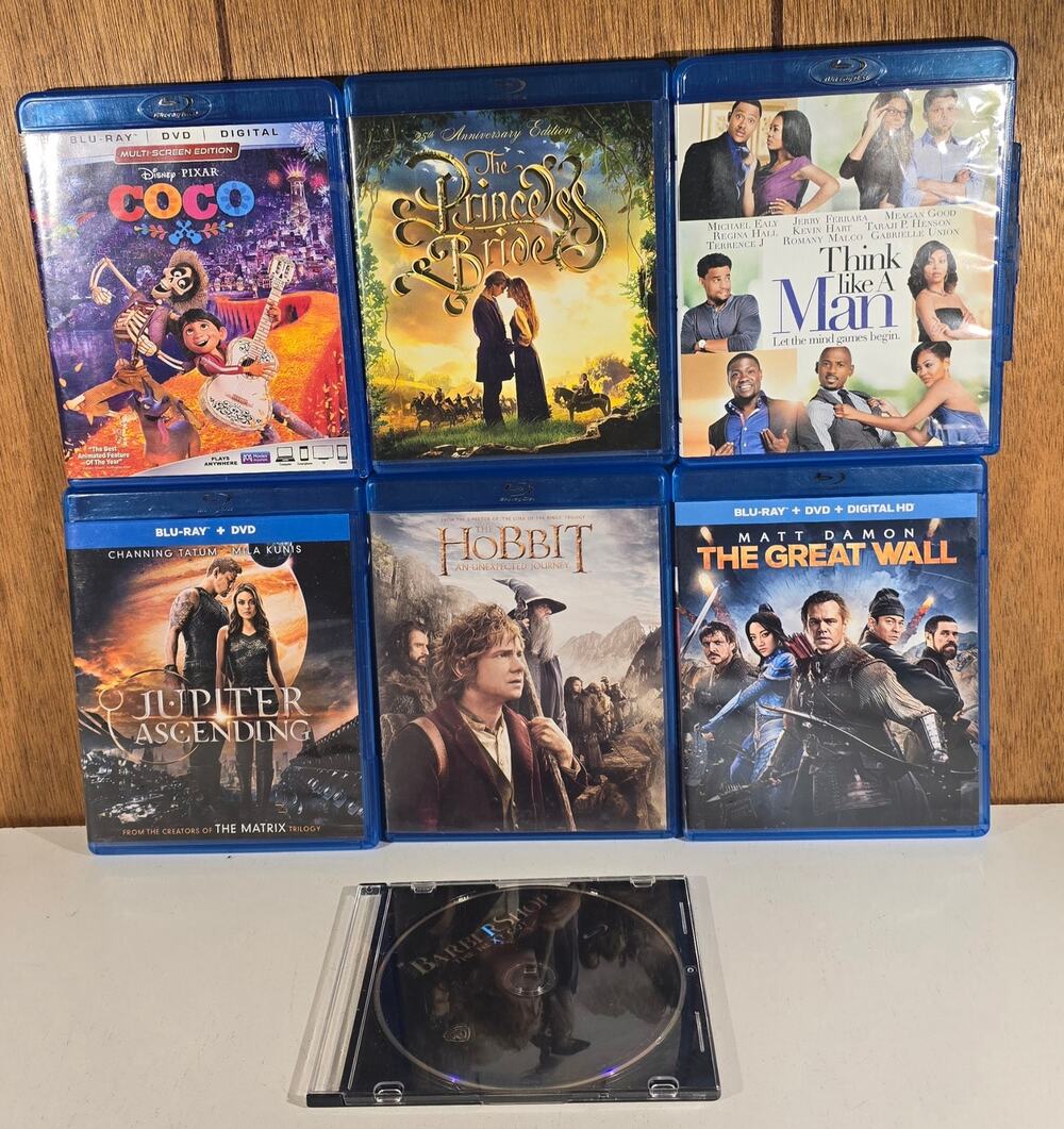 Blu-ray Movie Lot 7 Coco Hobbit Princess Bride Great Wall Think Like A Man